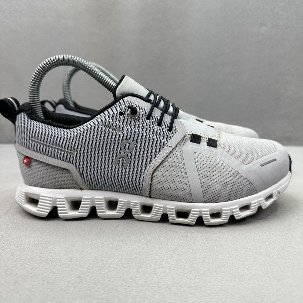 Womens Size 6.5 ON Cloud 5 Waterproof Glacier | White Shoes Athletic Running